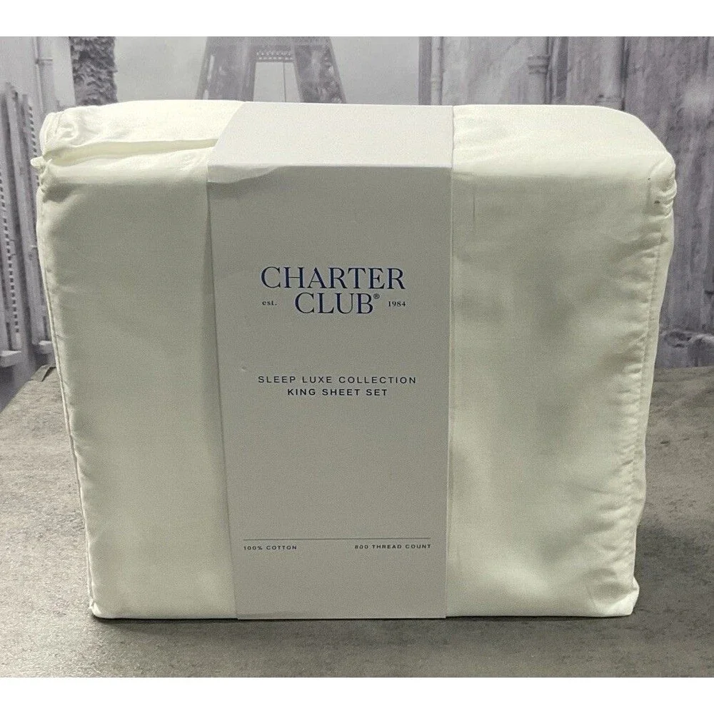 Charter Club Sleep Luxe Collection 800 Thread Count 100% Cotton 4-Pc King Size